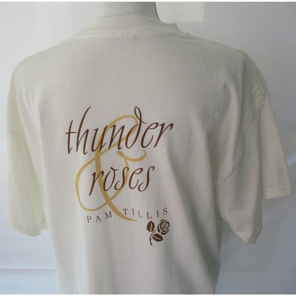 Pam Tillis White Autographed Thunder & Roses Concert T-Shirt 2001 Size XL - Picture 6 of 9